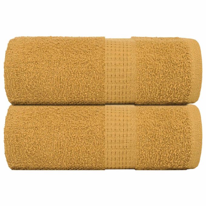 vidaXL - Washandjes - FROGN - 2 - st - 30x30 - cm - 360 - g/m² - goud