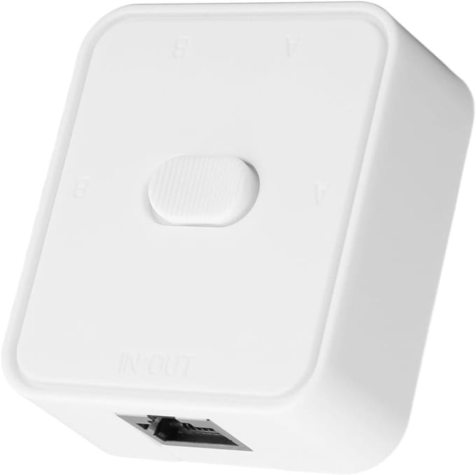 ZMR® Internet Splitter - Internetkabel - Netwerk Switch - Wit - 15cm x 10cm x 2cm