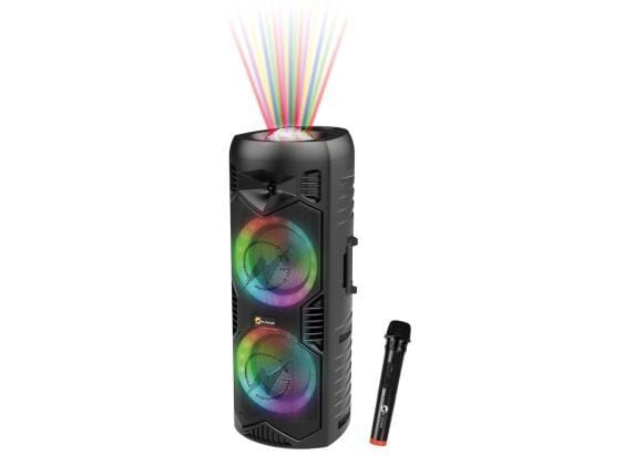 N-GEAR LGP5150 - Draadloze Bluetooth Party Speaker - Karaoke Set - 1 Microfoon - Discoverlichting - Stealth Black