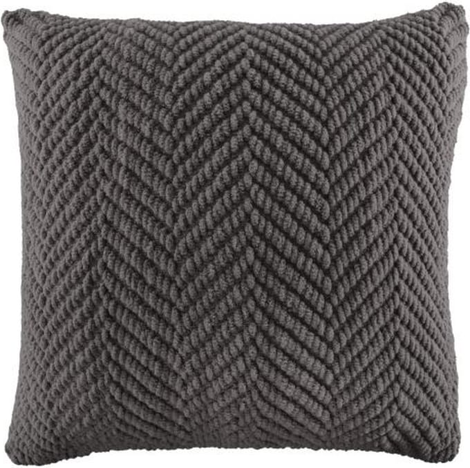 Tiseco - Kussen (gevuld) RENEE - Gebreide look - 45x45 cm, grijs