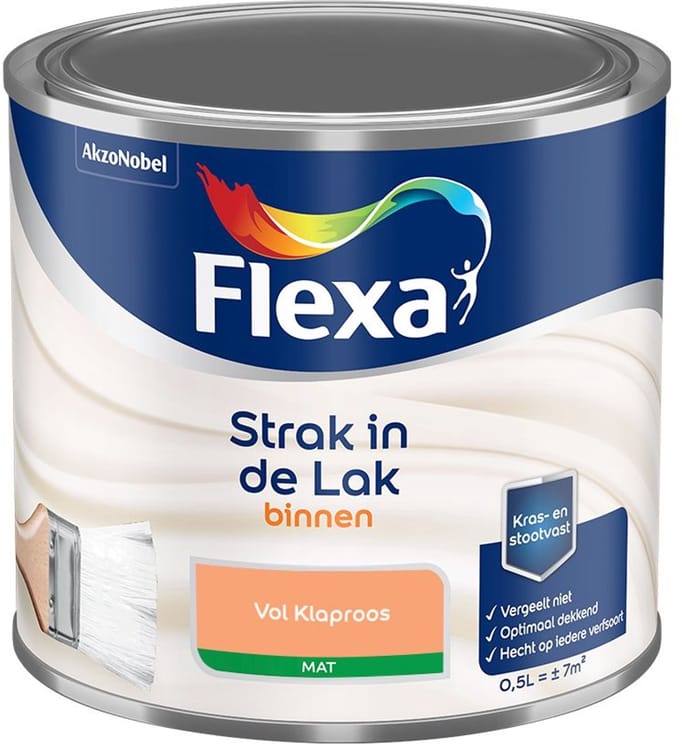 Flexa - Strak In De Lak Binnenlak Mat - Vol Klaproos - Mengverf - 500 Ml