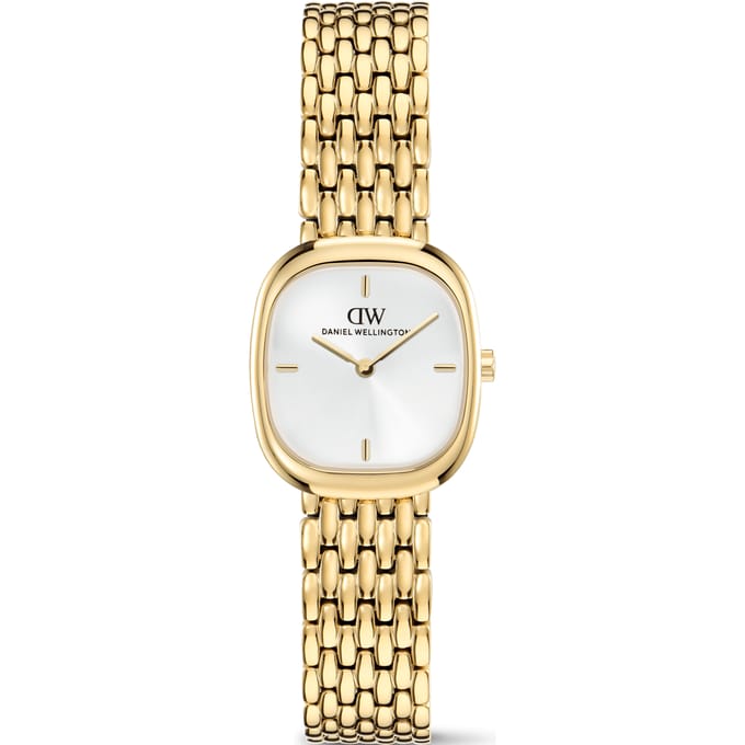 Daniel Wellington DW Watch Corta White Grain-Link Gold 24mm