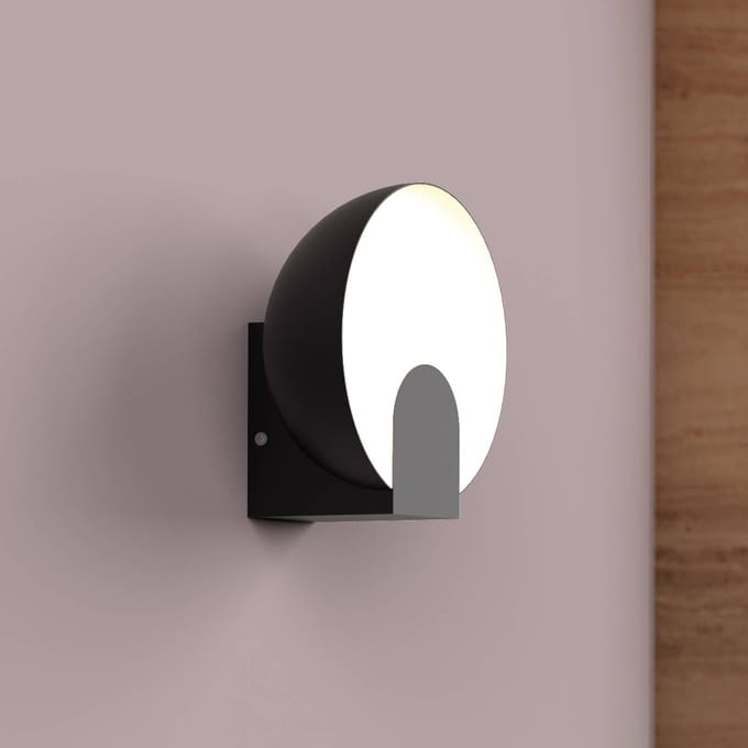 Mantra Iluminación Óculo LED wandlamp, zwart, metaal, indirect licht