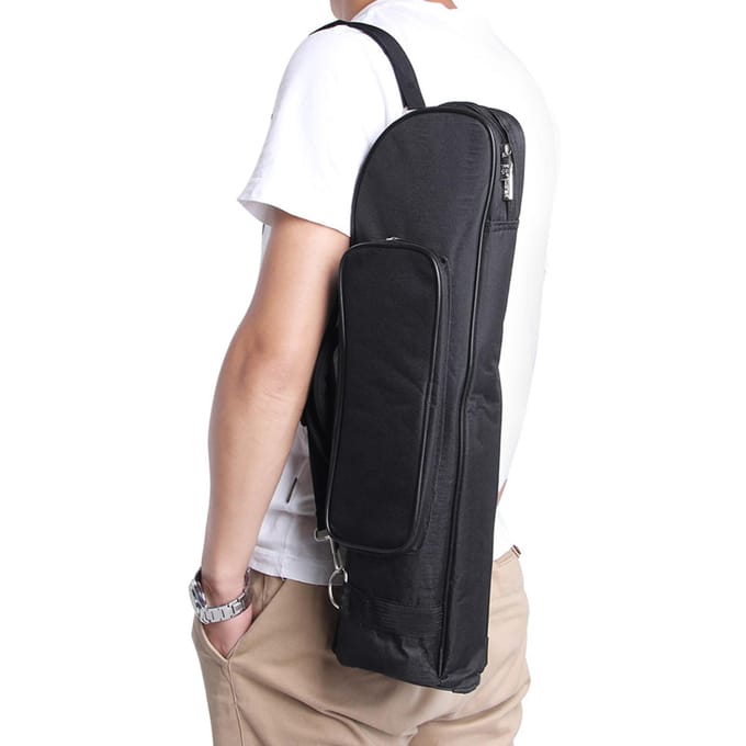 Trompet Gig Bag Zachte Draagtas met Enkele Schouderband zwart