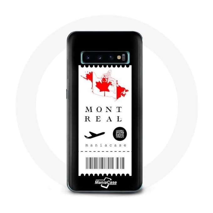 Coque pour Samsung Galaxy S10 Billet d'avion Montréal Canada