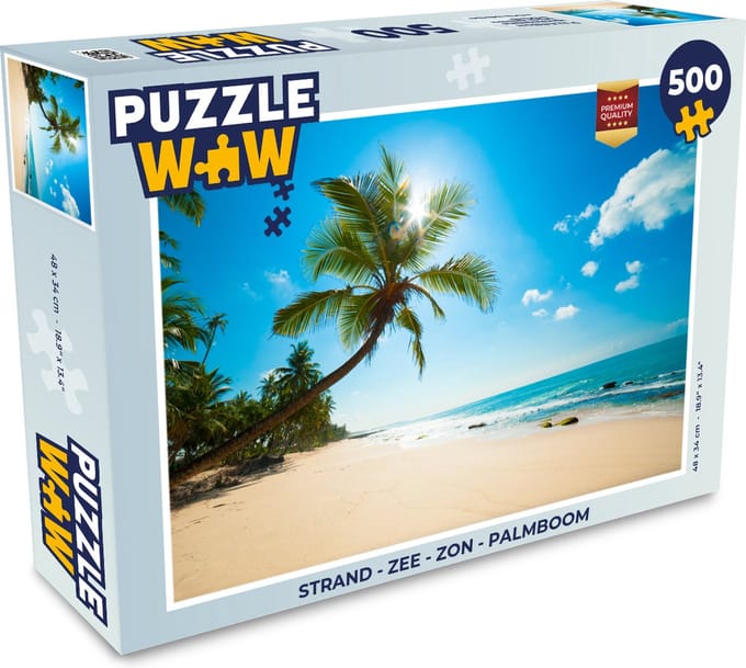 Puzzel Strand - Zee - Zon - Palmboom - Legpuzzel - Puzzel 500 stukjes