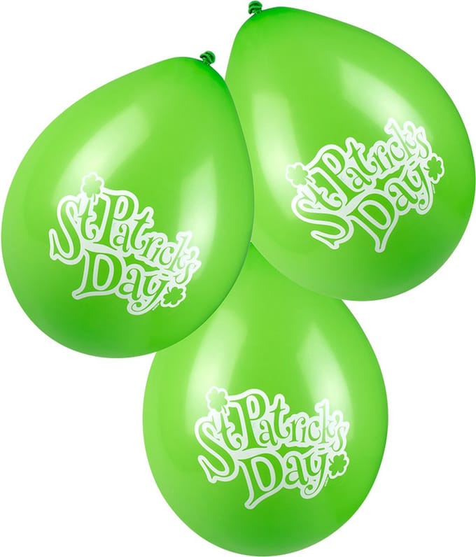 Boland - 6 Latex ballonnen 'St Patrick's Day' - Multi - Knoopballon