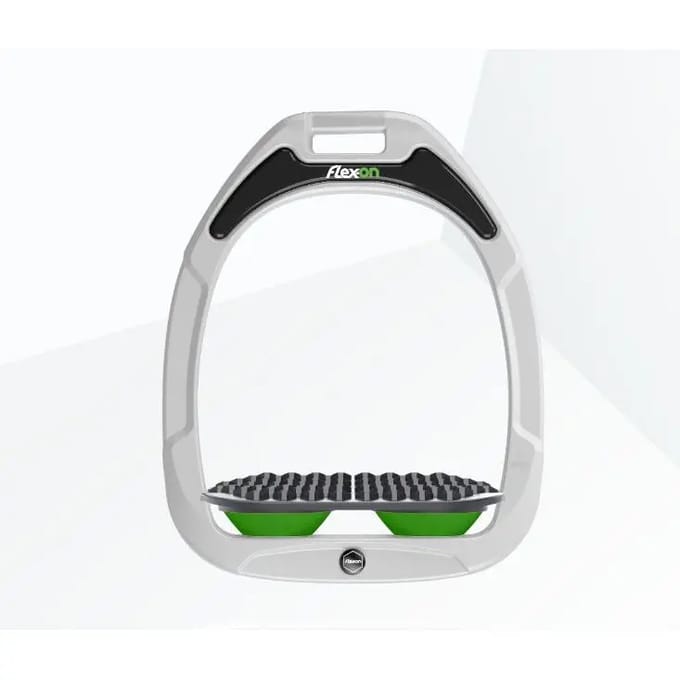Endurance stijgbeugels Wit/Grijs/Groen Flex-On Green Composite
