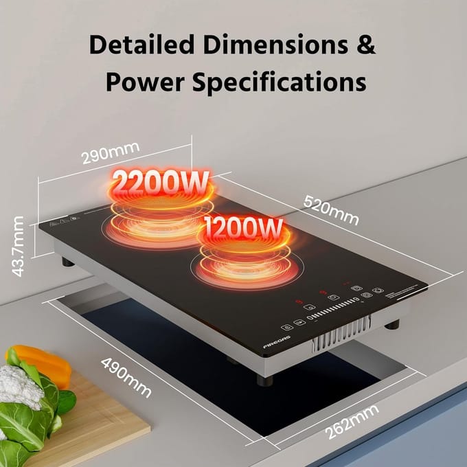 Keramische Inbouwkookplaat met Sensor Touch-bediening en Timer
