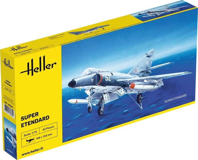Heller Modelbouwpakket Militaire voertuigen - 80360 Super Etendard Plane Plastic - 1:72 - Modelbouw
