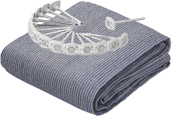 Proplus Tenttapijt incl grondzeilpen 15x - grijs - 500 x 250 cm