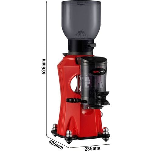 GGM Gastro Kaffeemühle - 2kg - 45dB - Mit Dosierer - Rot Rood