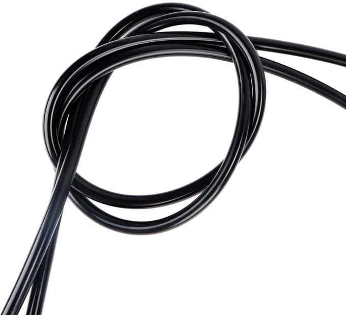 Dailygoods- Siliconen Slang - Vacuümslang 6 mm - Hoge Temperatuur - Buitendiameter 10 mm - Lengte 3 m - Zwart