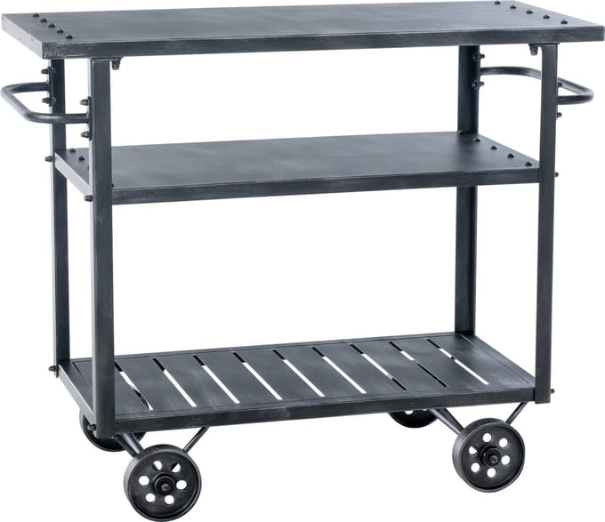 CLP Spring Serveerwagen - Op wieltjes - Trolley - antiek zilver