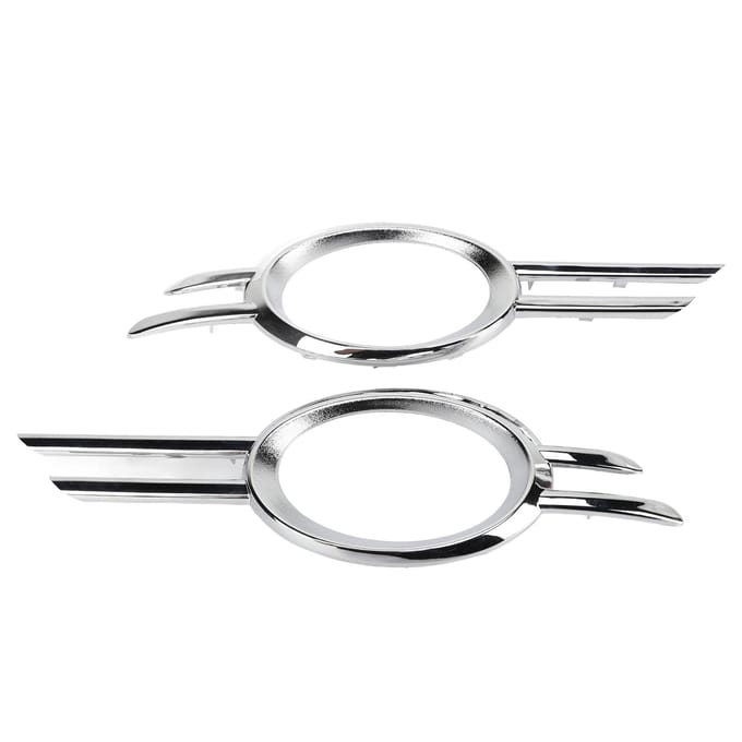 2 STUKS Mistlamp Bumper Grille Cover Glans Chroom 2118851174 Vervanging voor E320 E350 E550 E63 AMG white