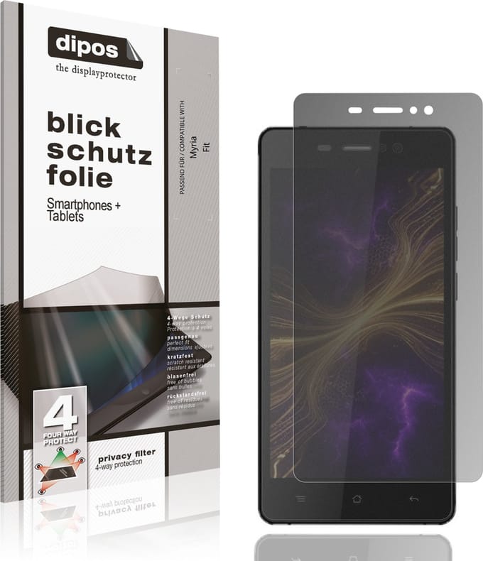 dipos – Matte Privacy Screenprotector geschikt voor Myria Fit | Anti-Spy Beschermfolie
