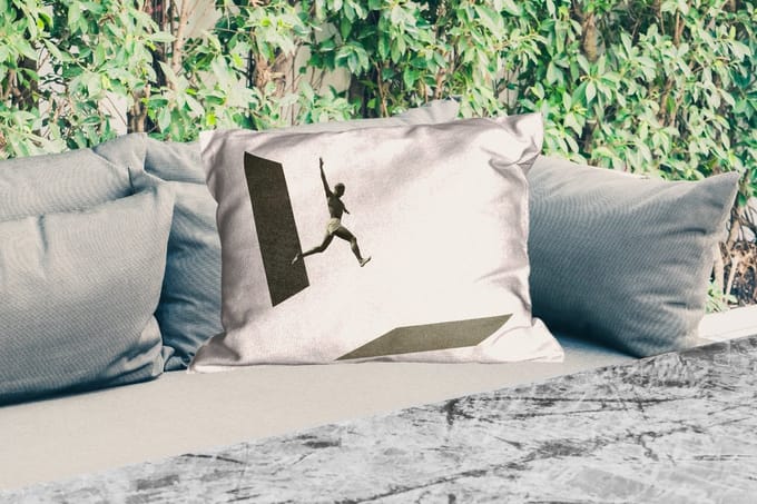 Buitenkussens - Vintage - Man - Design - 60x40 cm - Weerbestendig