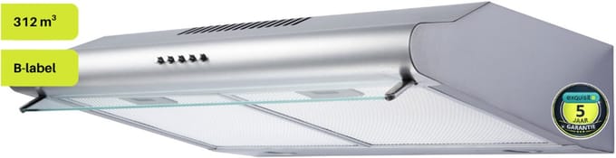 Exquisit UBH20MIINOX - Afzuigkap - Onderbouw - 60cm