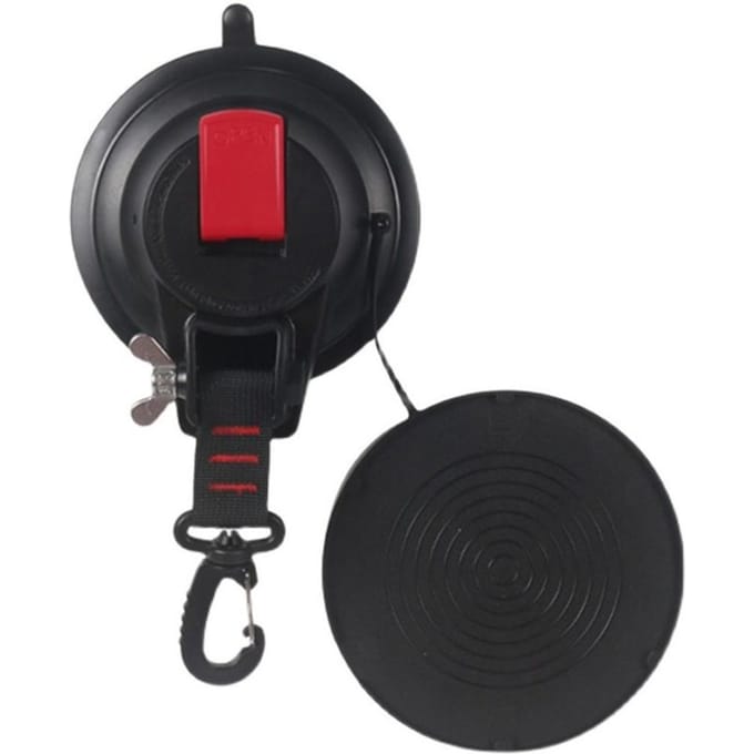 Ventouse Robuste avec Crochets pour Camping-car, Ventouse d'Arrimage pour Auvent, Bateau, Camping, Piège black