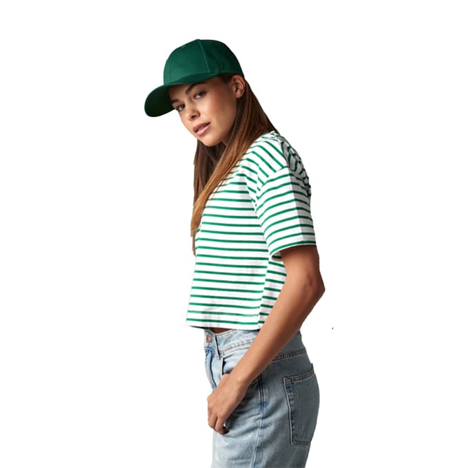 Beechfield EarthAware Classic 6 Panel Organic Cotton Sandwich Peak Baseball Cap (Fles groen)