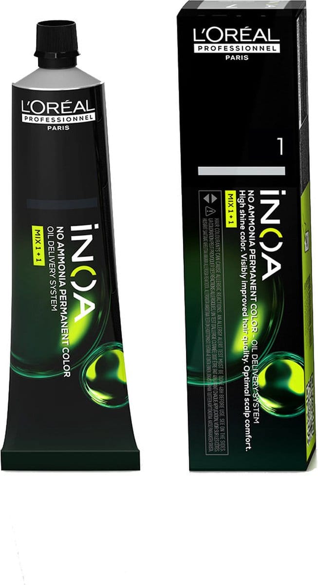 Permanente Kleur L'Oreal Professionnel Paris Inoa Color Zwart Nº 1 (60 g)