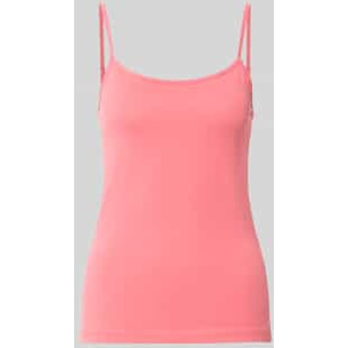slim fit top van katoenmix