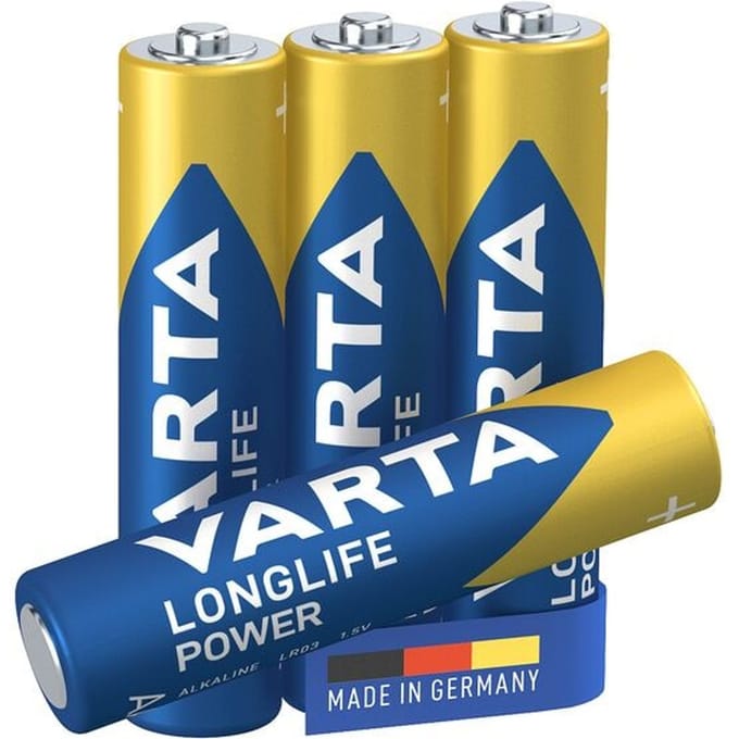 VARTA batterijen Longlife Power, spanning 1,5 V, extra lange levensduur, Micro AAA, 4 stuks