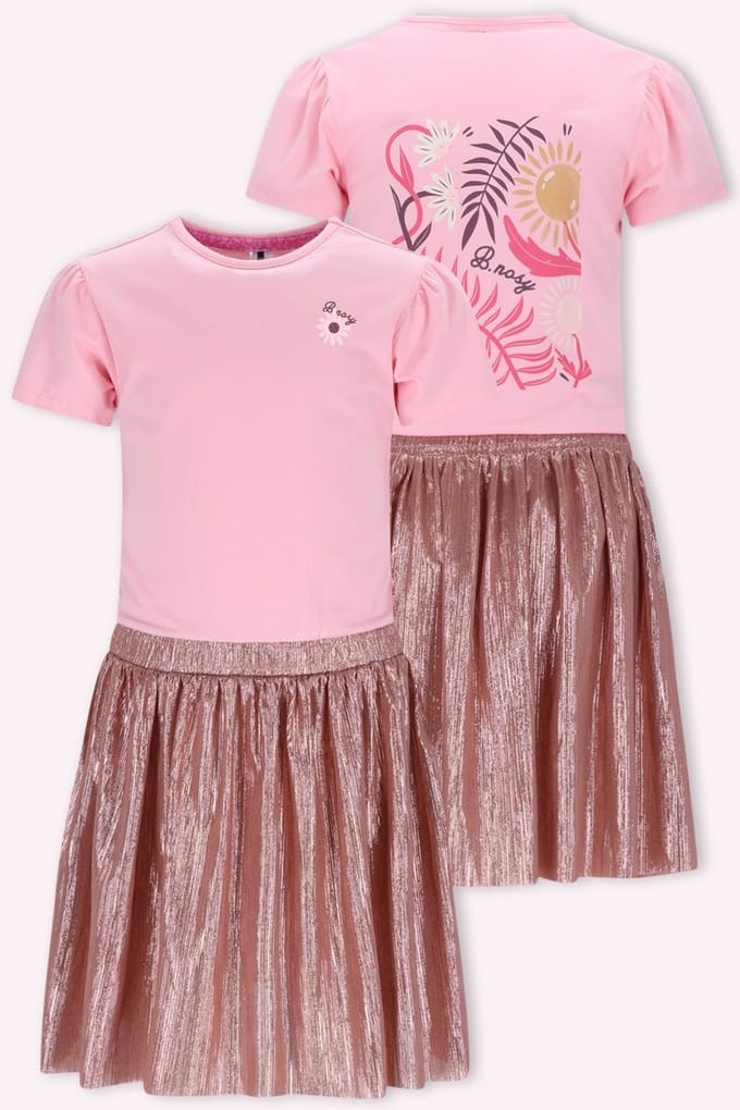 B.Nosy Y602-5849 meisjes jurk roze - Maat 98
