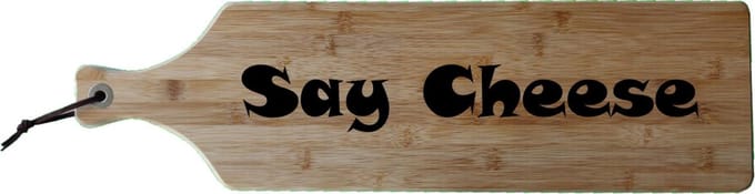 Borrelplank Say Cheese- 17x63cm - Serveerplank - Kaasplank