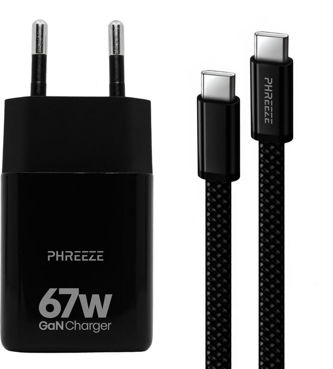 Snellader - USB C - 65W - 1 Meter - Zwart - Oplaadstekker - Oplader