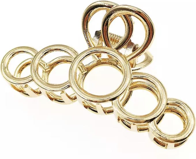 Emilie collection - haarklem - goud - geometrisch - metaal - cirkel