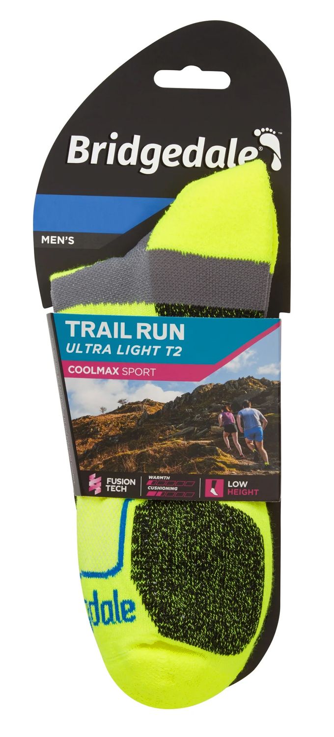 Bridgedale - Heren Hardloop Ultralichte Sport Lage Sokken - Geel