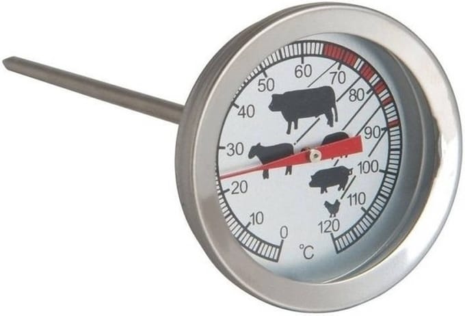 Benson Vleesthermometer - analoog - RVS - 12,5 cm - keukenthermometer
