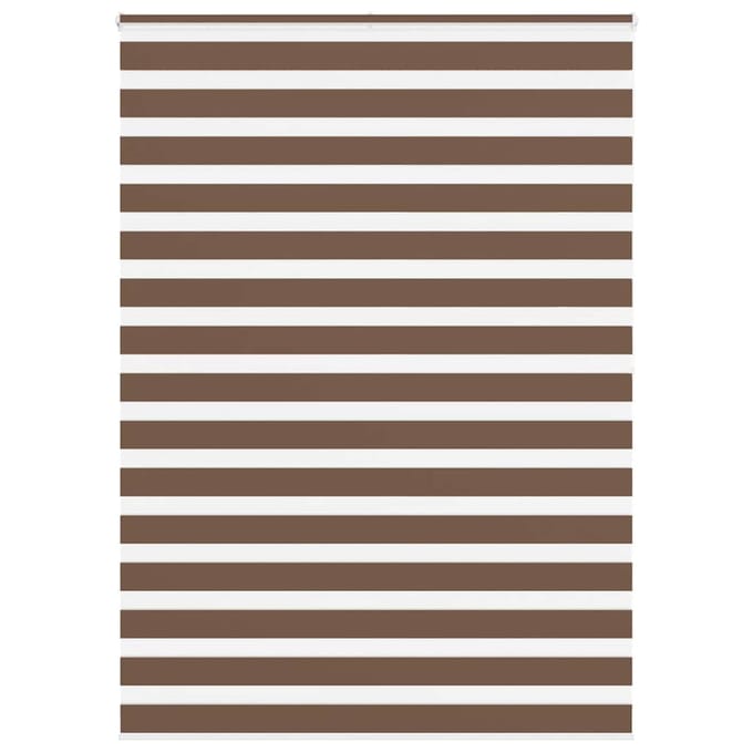 vidaXL - Zebra - rolgordijn - 160x200 - cm - stofbreedte - 155,9cm - polyester - bruin