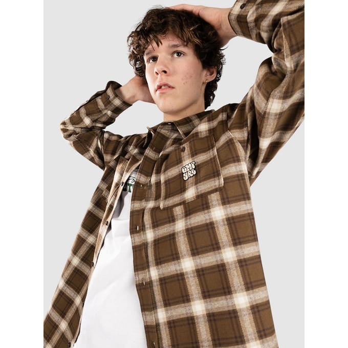 Empyre Browser Brushed Flannel Shirt bruin