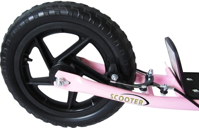 HOMCOM Kinderstep Staal, PVA, EVA L120 x B52 x H80-88 cm Roze
