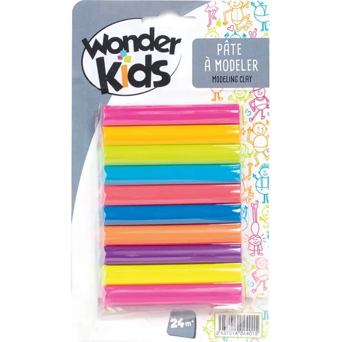 Fluo klei stokken Wonderkids (x10)
