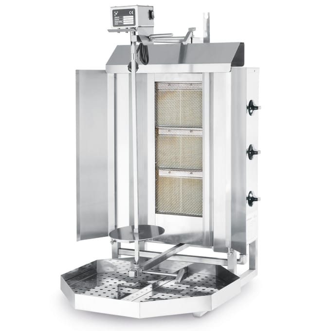 Hendi Profi Line - Gas Kebab Grill - 7200W - RVS - 3 Brander