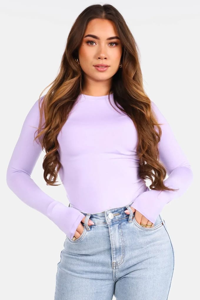 Getdrezzed Top - Maat: S - Basic travel body lila