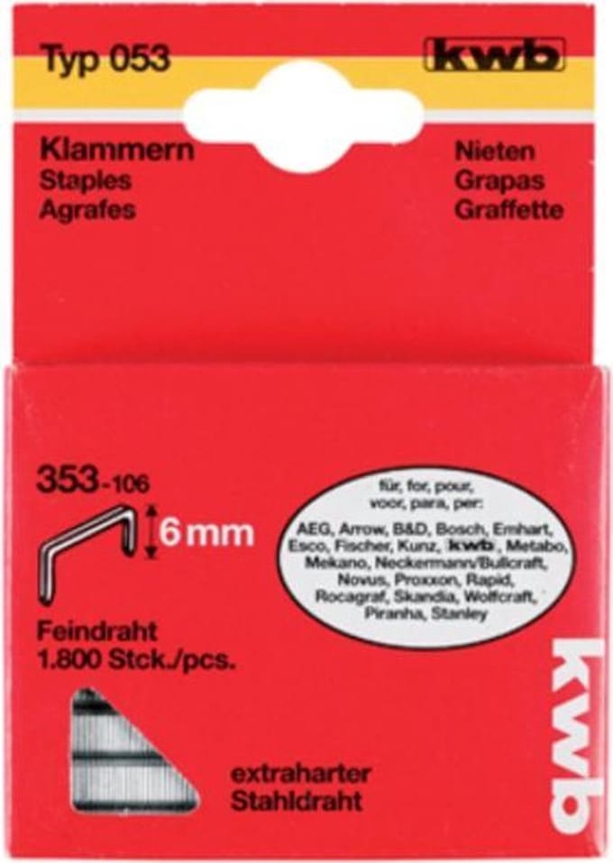 KWB Nieten Hard Type 053C - 18 mm - 800 Stuks
