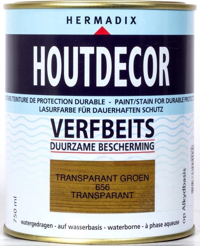 Hermadix Houtdecor 656 transparant groen 750 ml