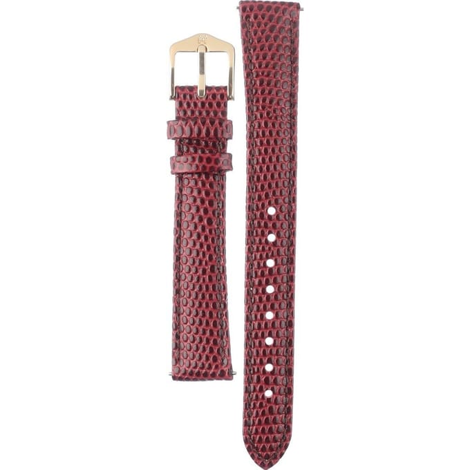 Hirsh Horlogeband Rainbow Wijnrood - Leer - 14mm