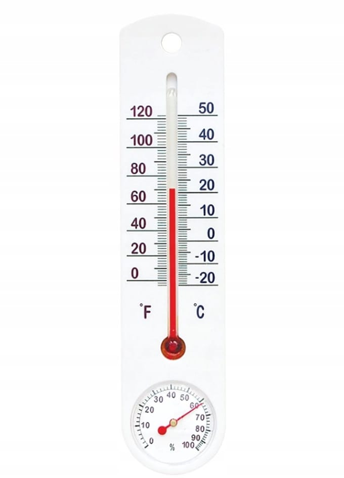 Browin - Binnen Thermometer - Hygrometer - Wit - 25cm