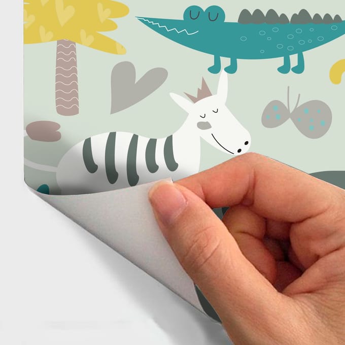 Behangsticker - TROPISCHE DIEREN - 40x40cm