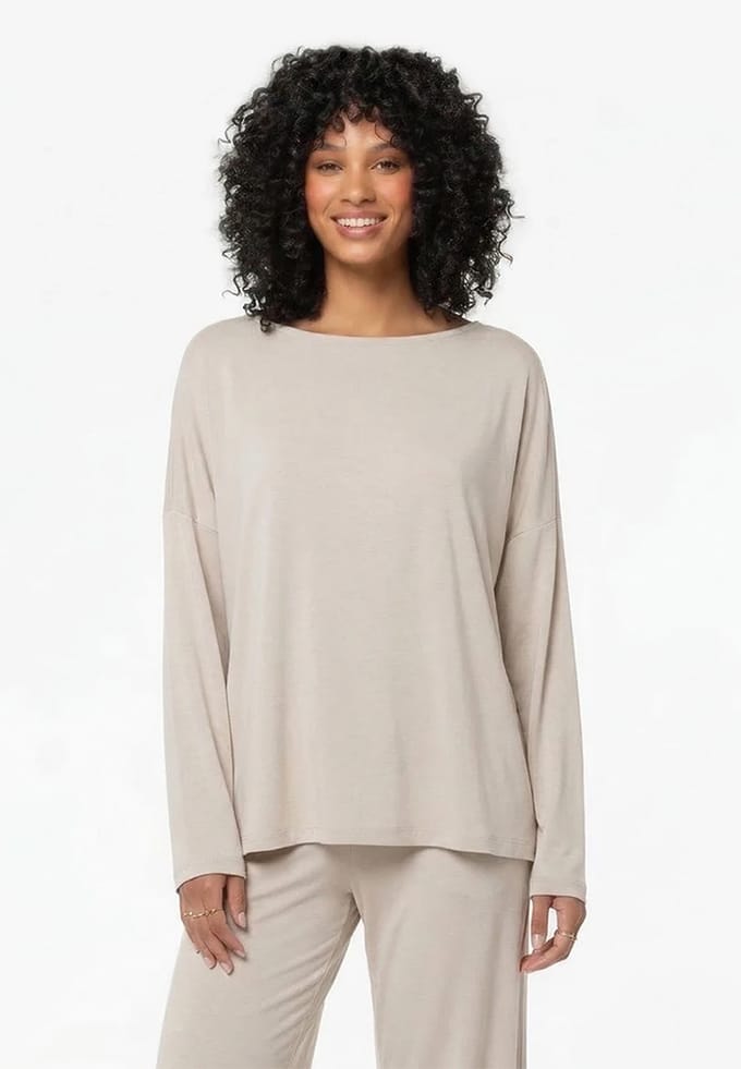 Viscose Oversize Longsleeve BEIGE