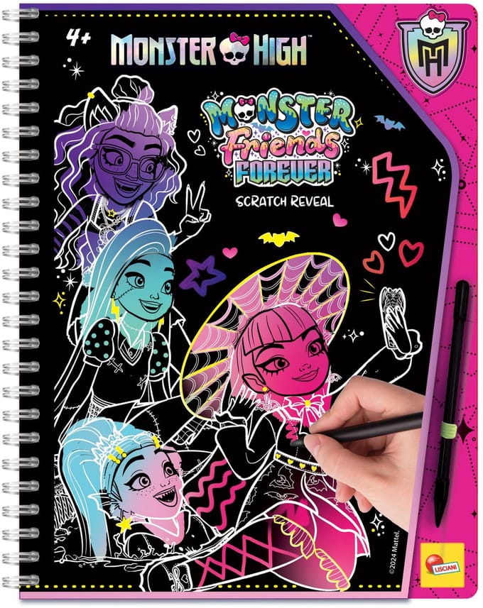 Lisciani - Monster High - Scratchboek - Monster friends forever scratch