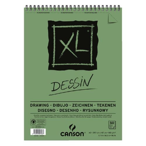 Tekenblok Canson XL Dessin A3 160gr spiraal 50 vel