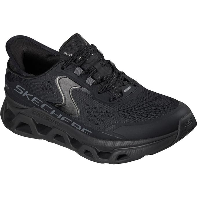 Skechers Slip-Ins Glide Stap Altus Mesh Dames Zwarte Sneakers