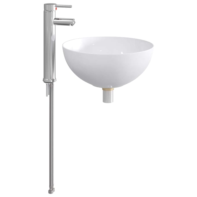 vidaXL - Badkamer - wastafel - met - kraan - en - afvoer - Chroom