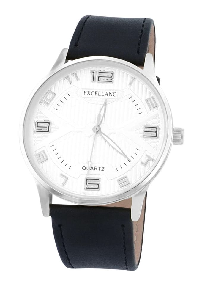 EXCELLANC Herenhorloge imitatieleer Mineralglas